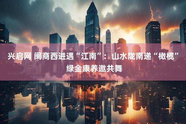 兴启网 闽商西进遇“江南”：山水陇南递“橄榄” 绿金康养邀共舞