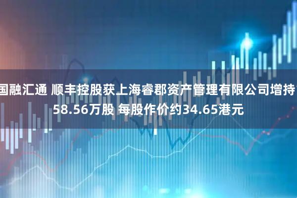 国融汇通 顺丰控股获上海睿郡资产管理有限公司增持158.56万股 每股作价约34.65港元